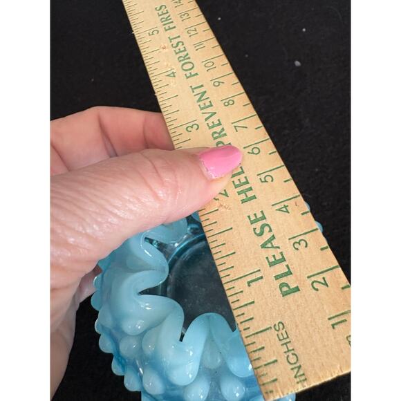 Rare Vintage Fenton Hobnail Blue Bud Vase - Picture 5 of 5
